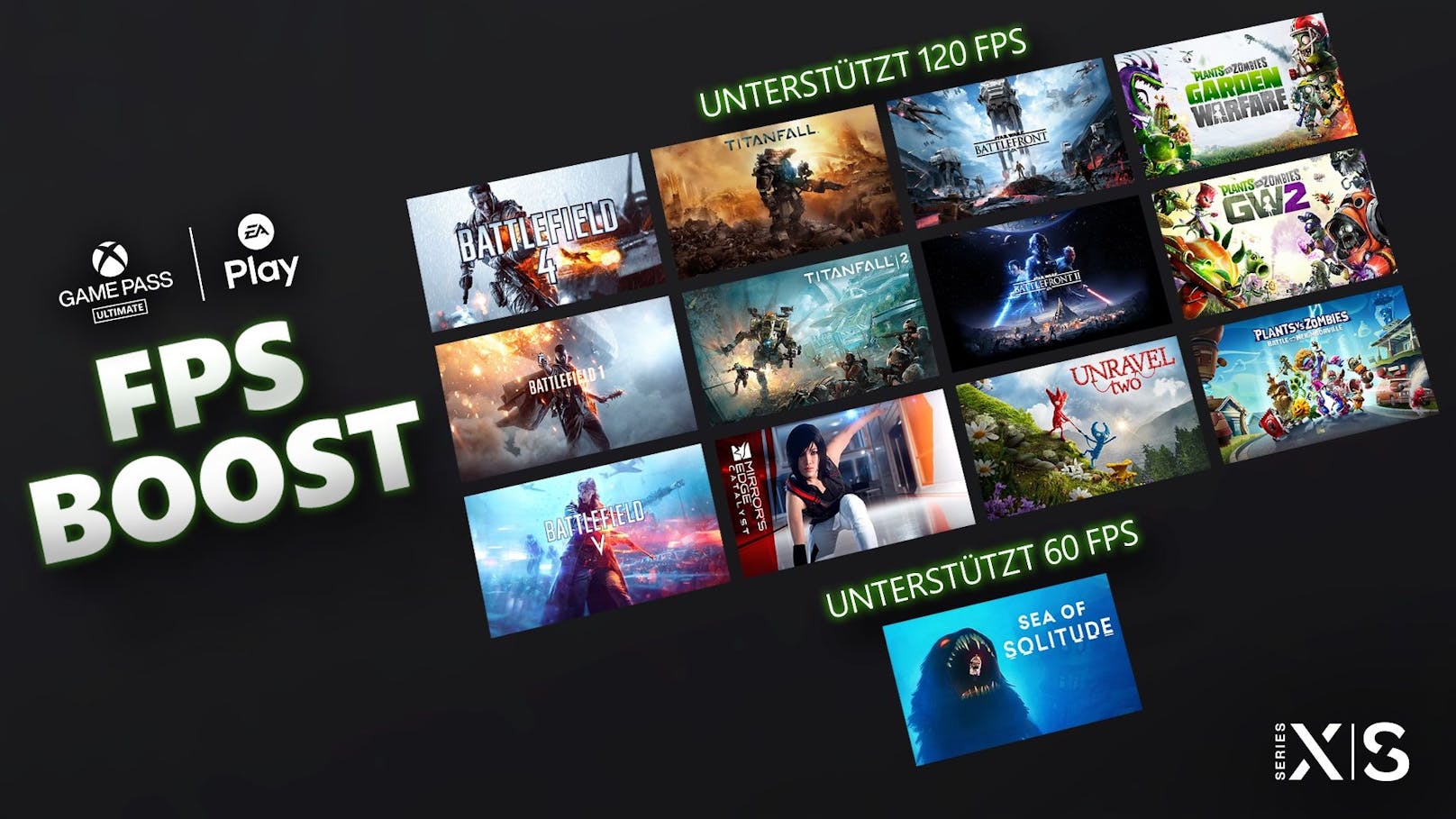 FPS Boost für 13 EA Play-Titel auf Xbox Series X|S.