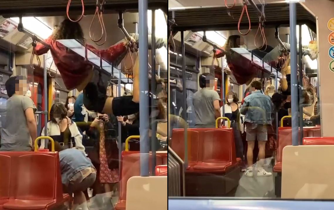 Corona-Party in der Wiener U6