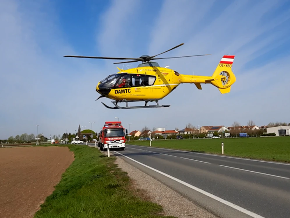 Der Christophorus-Hubschrauber im Einsatz.