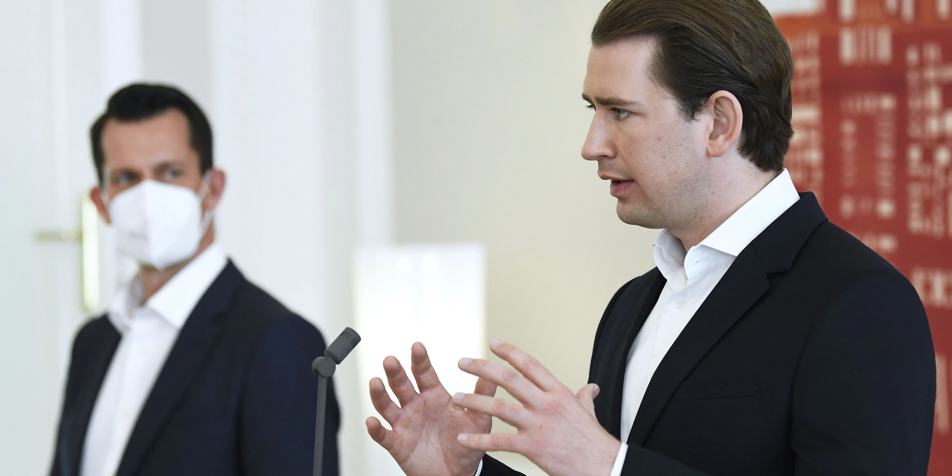 Gesundheitsminister Wolfgang Mückstein und Bundeskanzler Sebastian Kurz.