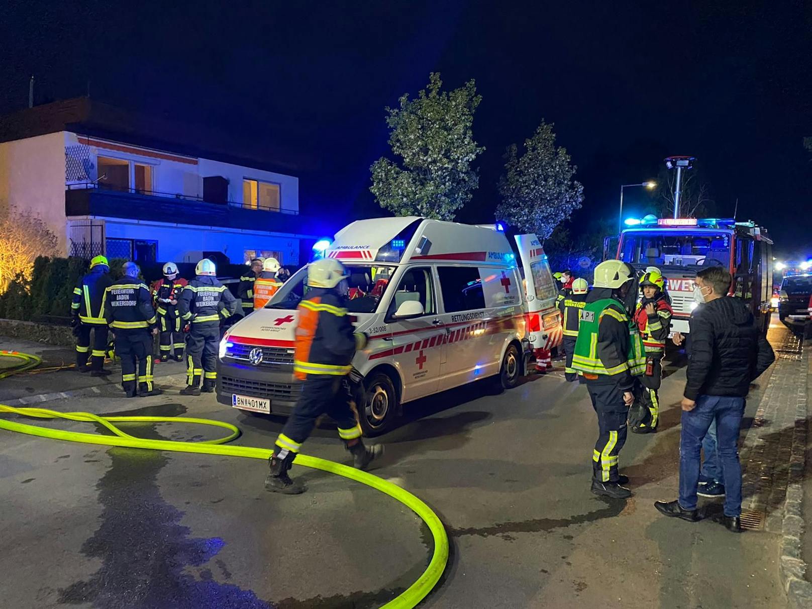 Großeinsatz in der Radetzkystraße der Kurstadt Baden