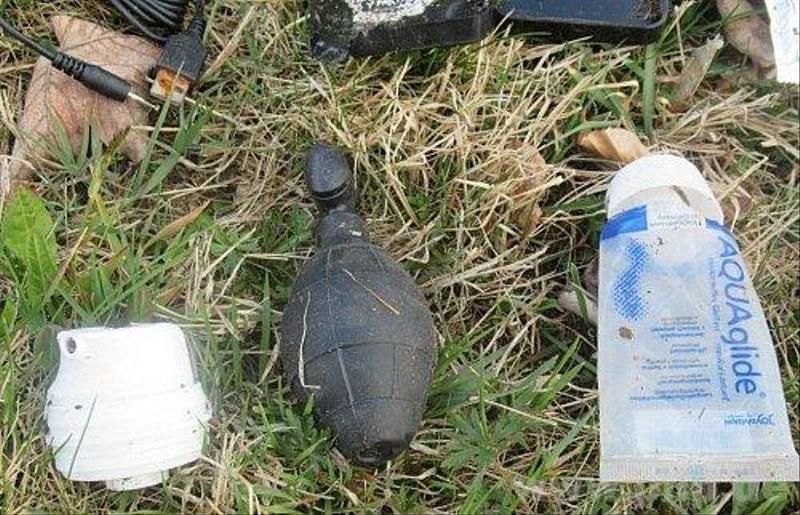 Die vermeintliche Handgranate entpuppte sich als Sexspielzeug.