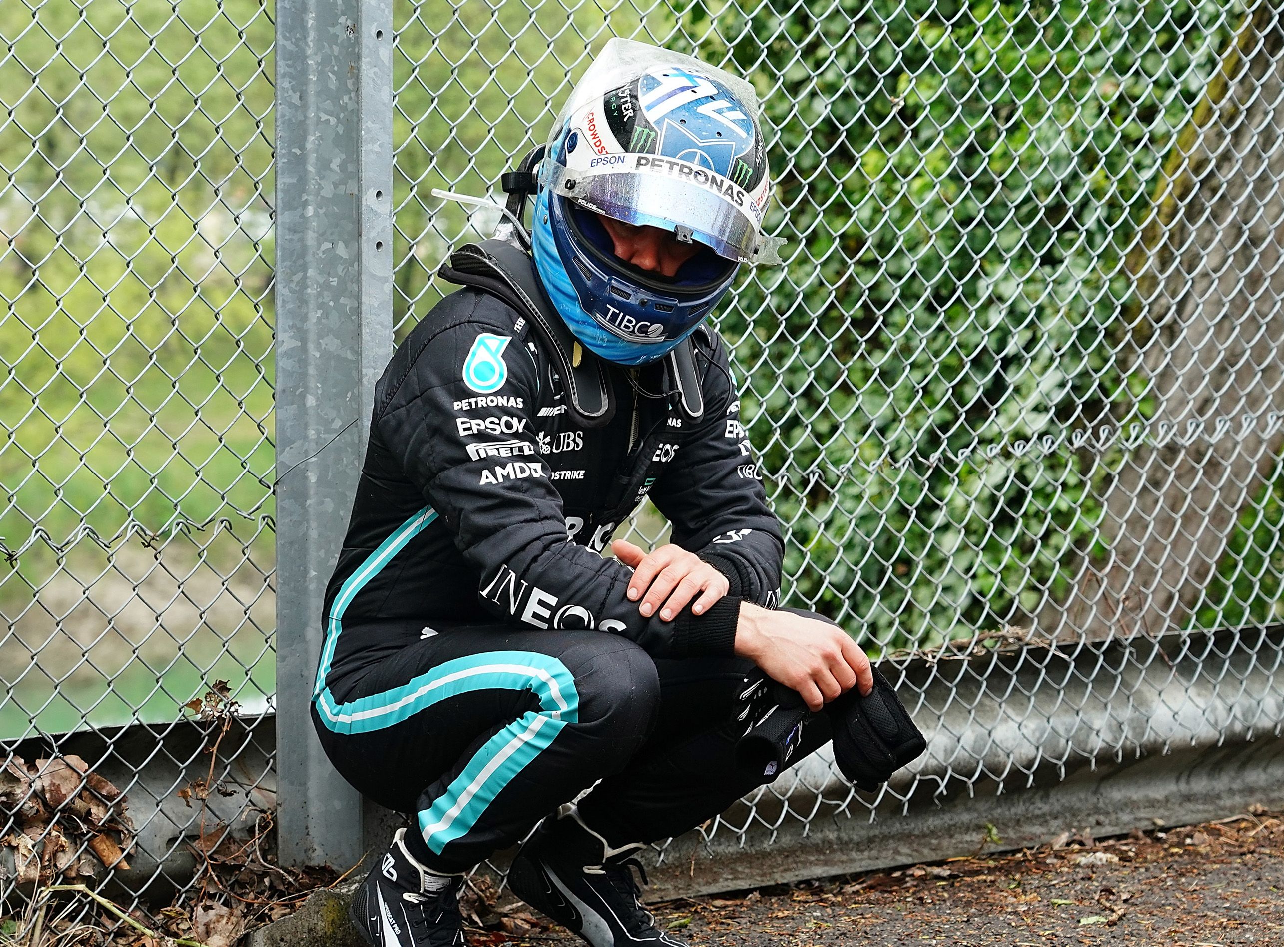 Valtteri Bottas nach seinem Ausfall in Imola.