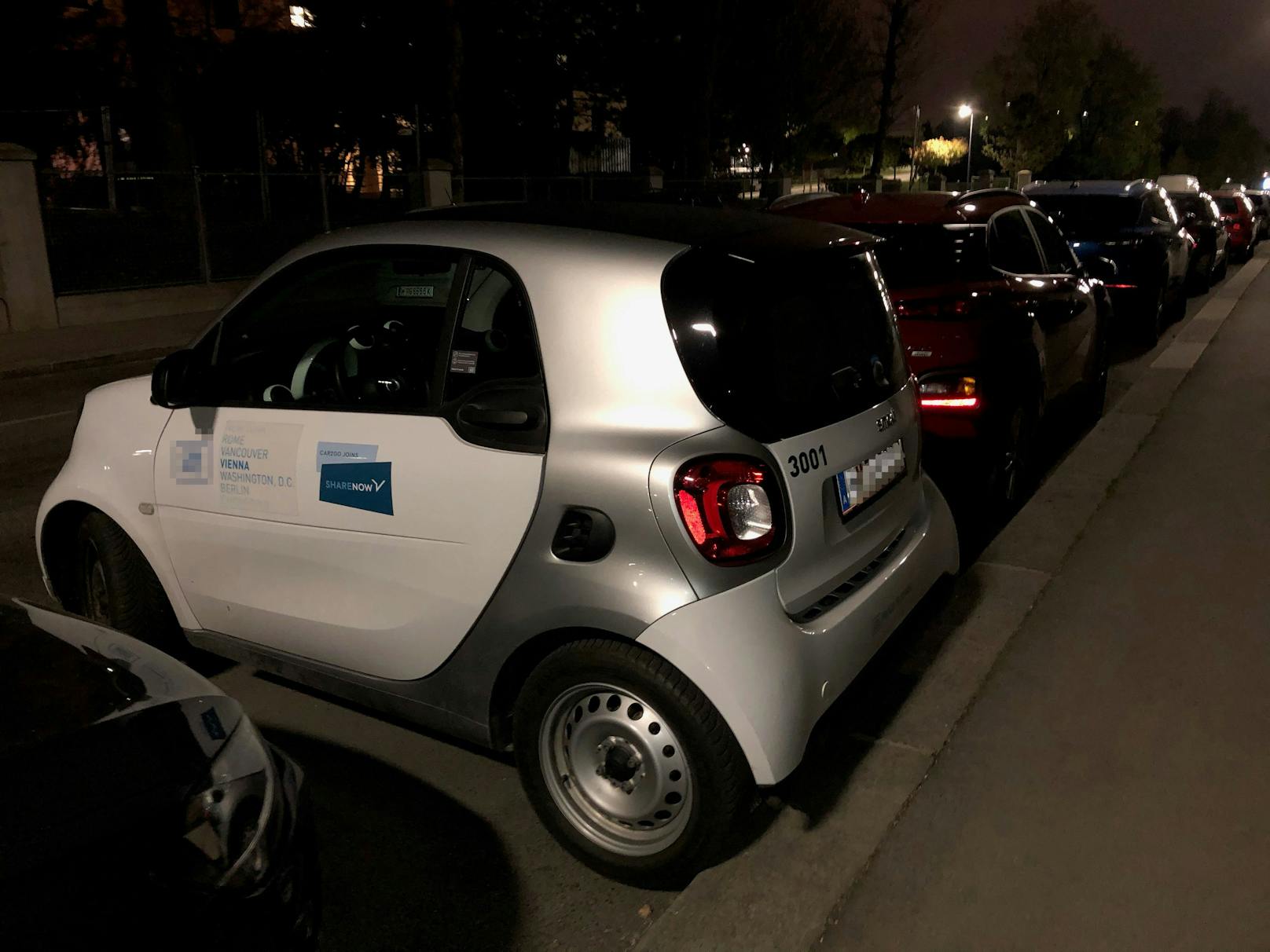 Der Smart parkte nicht ordnungsgemäß ein.