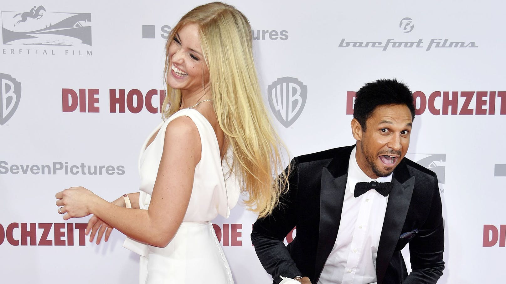 Daniel Aminati mit Freundin Patrice Eva Fischer bei der Premiere des Kinofilms 'Die Hochzeit'.