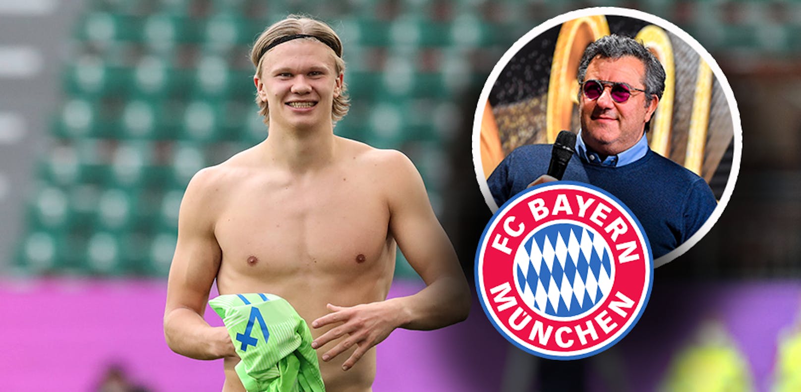 Mino Raiola droht Dortmund mit einem Haaland-Wechsel zu Bayern. 