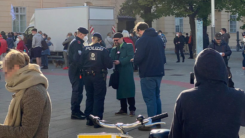 Am Mittwoch wurde beim Museumsquartier demonstriert