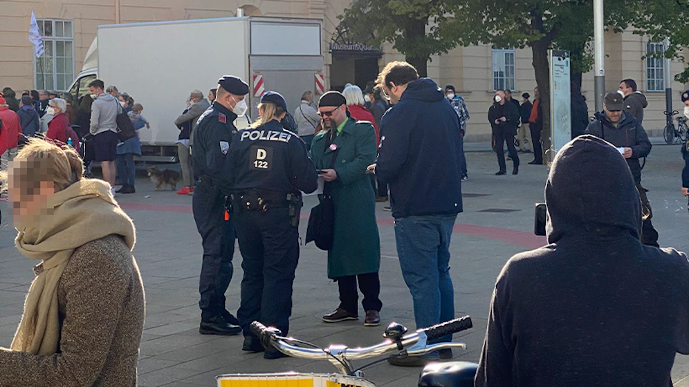 Am Mittwoch wurde beim Museumsquartier demonstriert