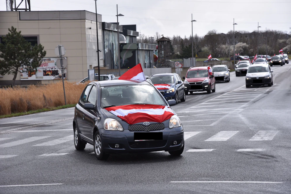 In Niederösterreich fand am Samstag (03.04.2021) eine Auto-Demo statt. 