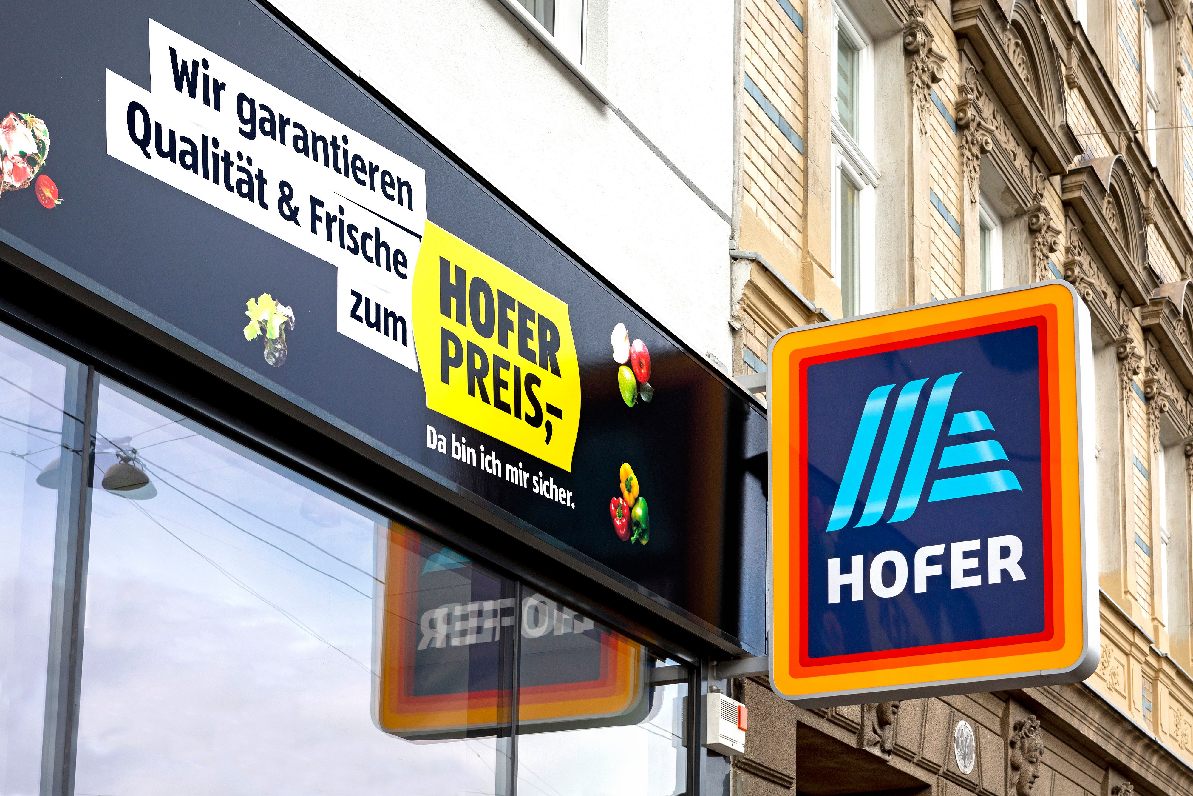 Eine Hofer-Filiale. Symbolbild