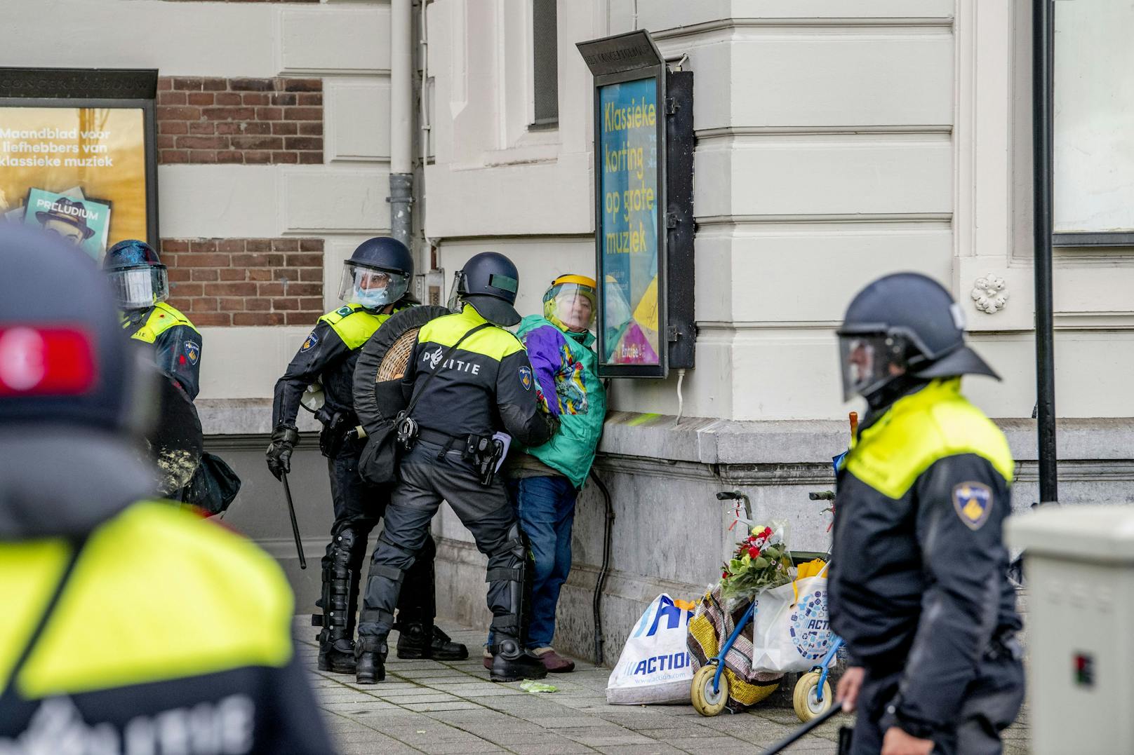 Polizeieinsatz in Amsterdam.&nbsp;