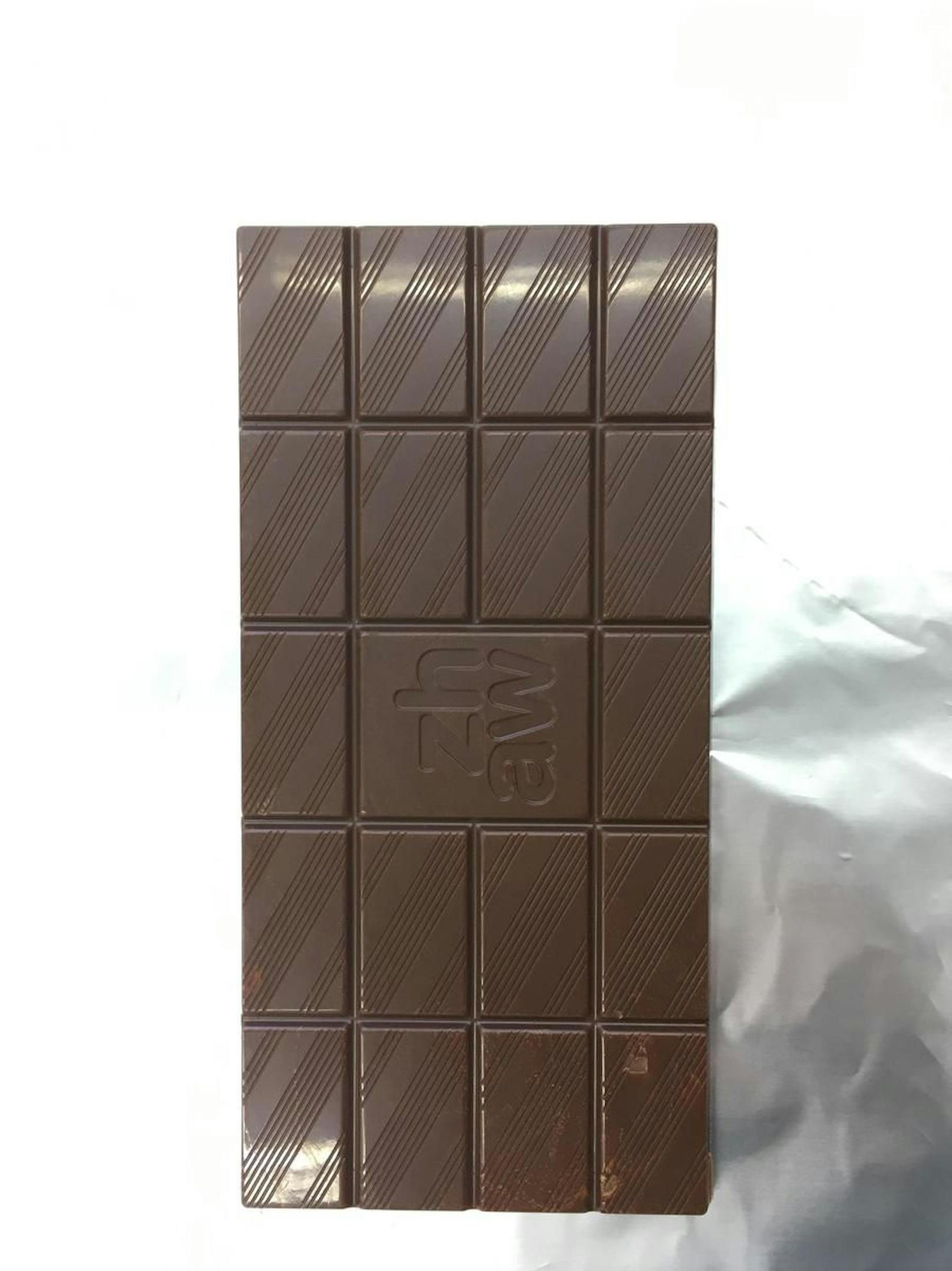 So sieht die Schokolade am Schluss aus.