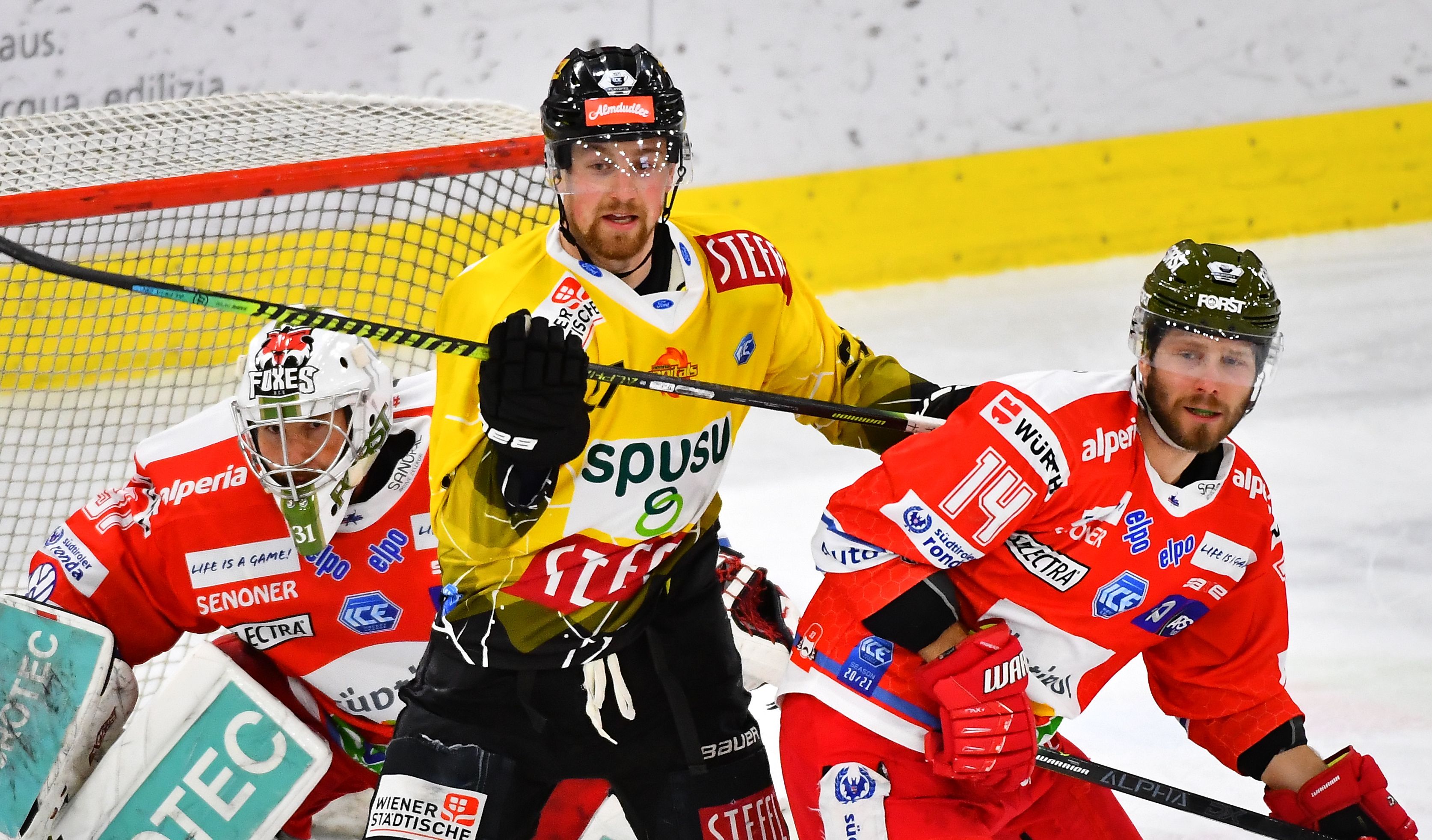 Die spusu Vienna Capitals liegen gegen Bozen zurück.
