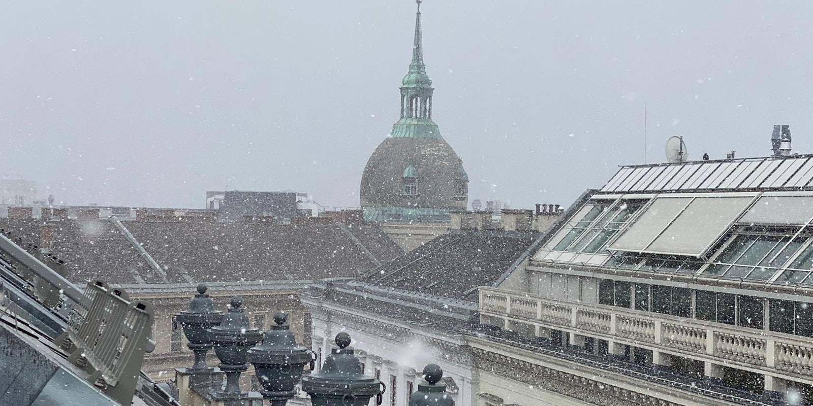 Der Wintersturm brachte Schnee in die Wiener City.