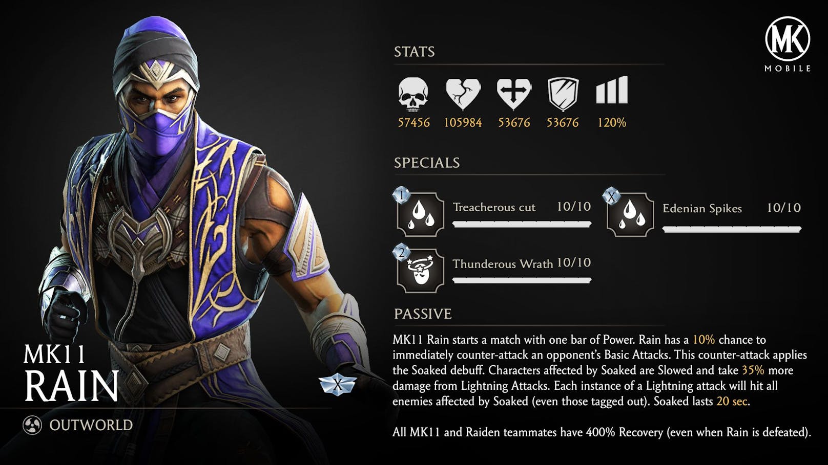 Charakter "MK11 Rain" erscheint zur Feier des 6. Jubiläums in "Mortal Kombat Mobile".