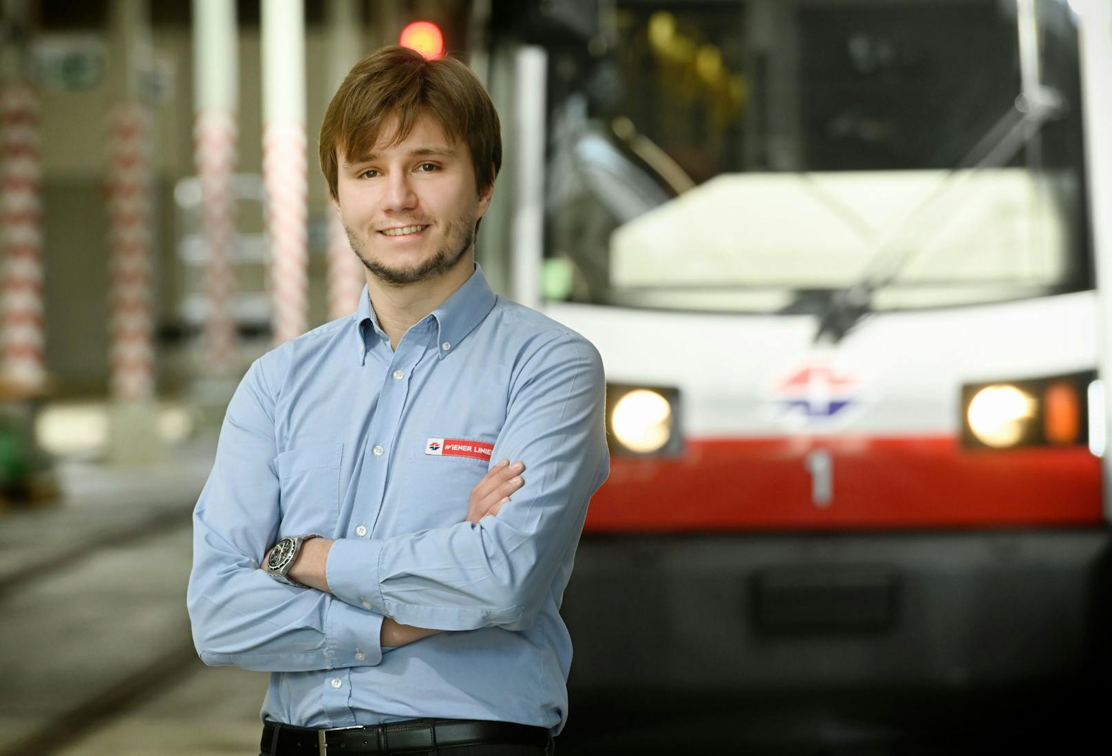 Straßenbahnfahrer Felician Baumann