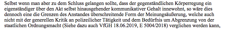Laut dem Gerichtsurteil hat der Darmwind keinen kommunikativen Gehalt und ist somit strafbar.