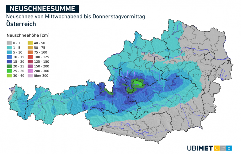 Neuschneeprognose für die Nacht auf Donnerstag. 
