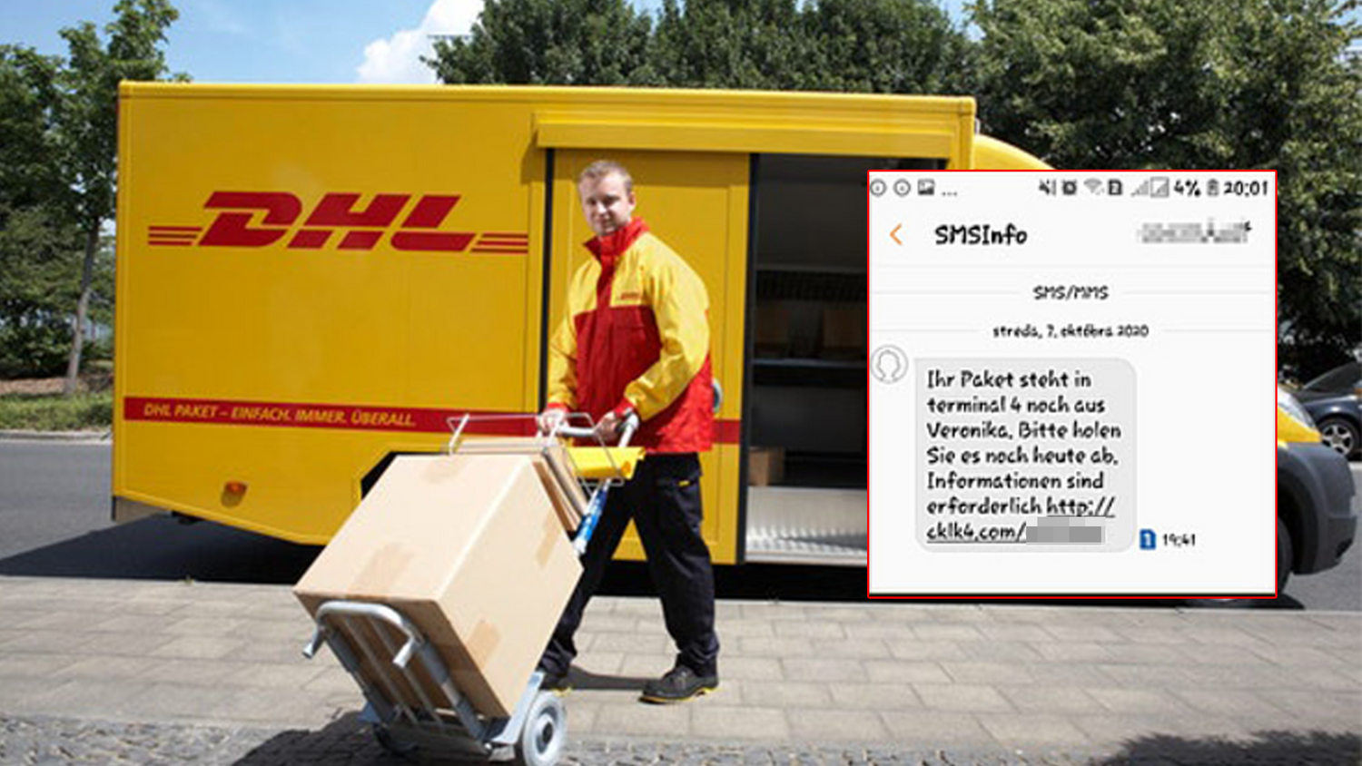 DHL warnt vor solchen Phishing-SMS
