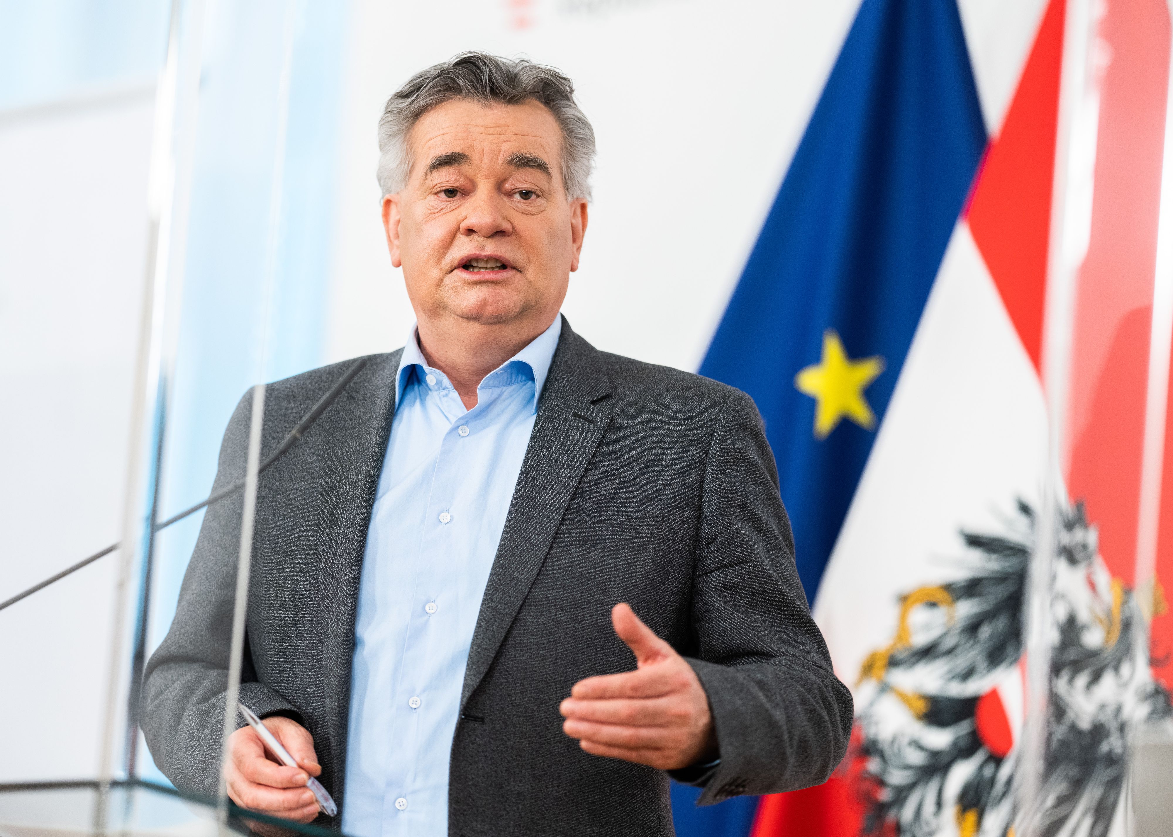 Vertritt den erkrankten Gesundheitsminister: Vizekanzler Werner Kogler (Grüne).