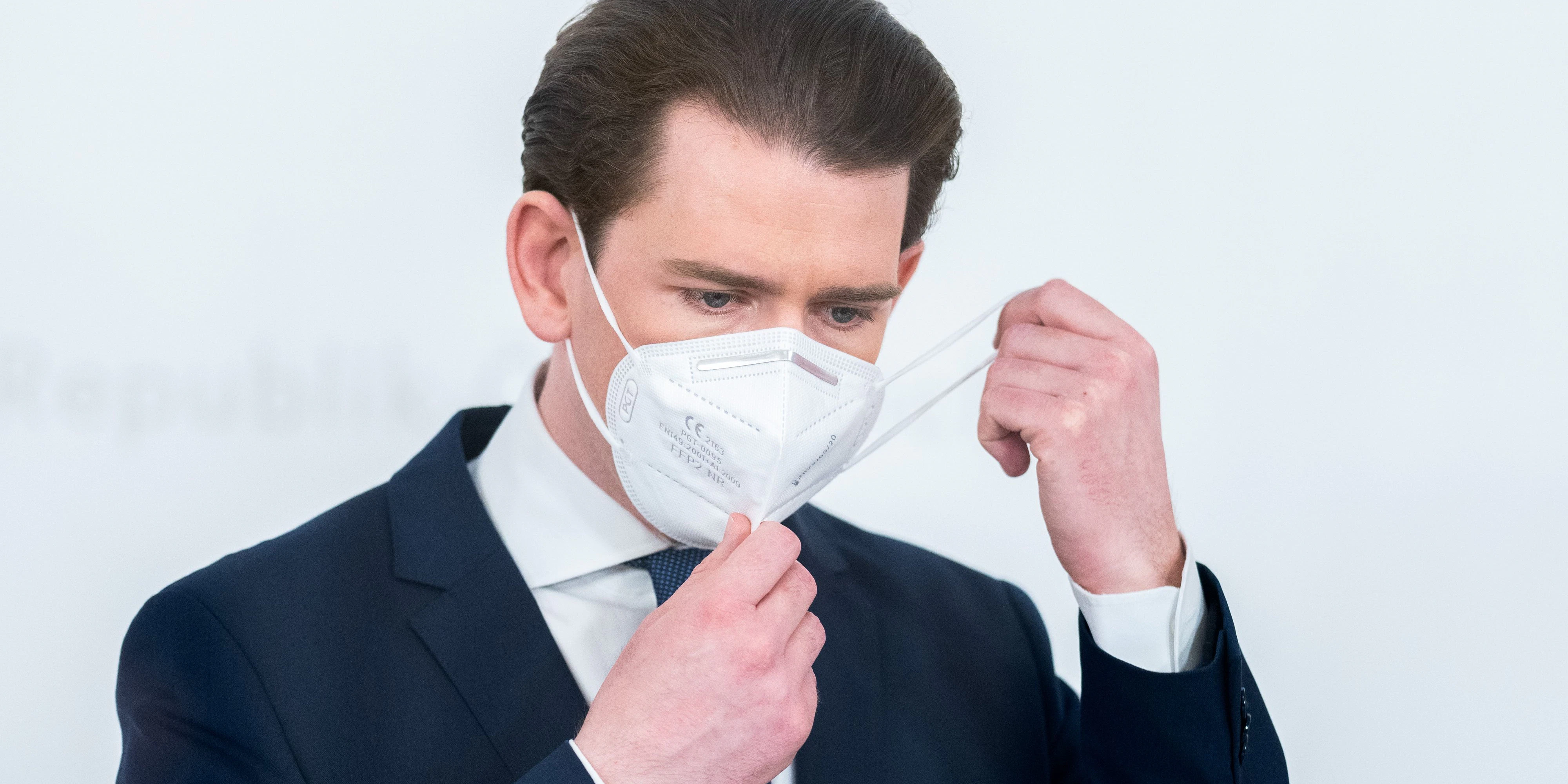 Bundeskanzler Sebastian Kurz (ÖVP) am 6. April 2021 während einer Pressekonferenz