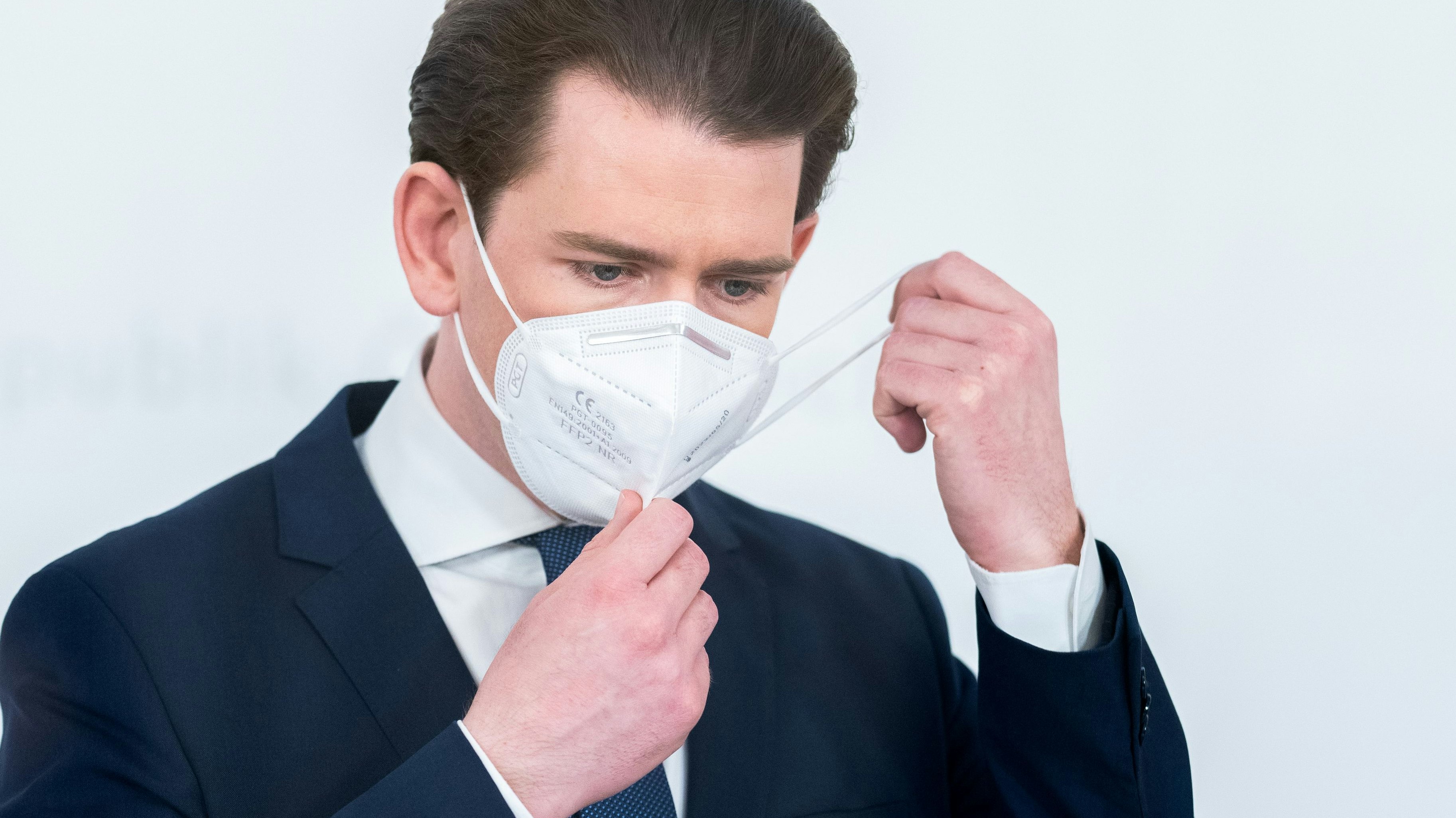 Bundeskanzler Sebastian Kurz (ÖVP) am 6. April 2021 während einer Pressekonferenz