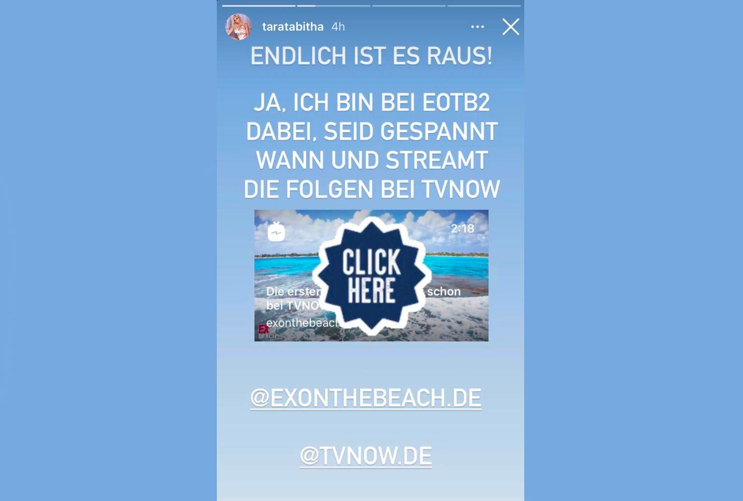 Taras Ankündigung auf Instagram