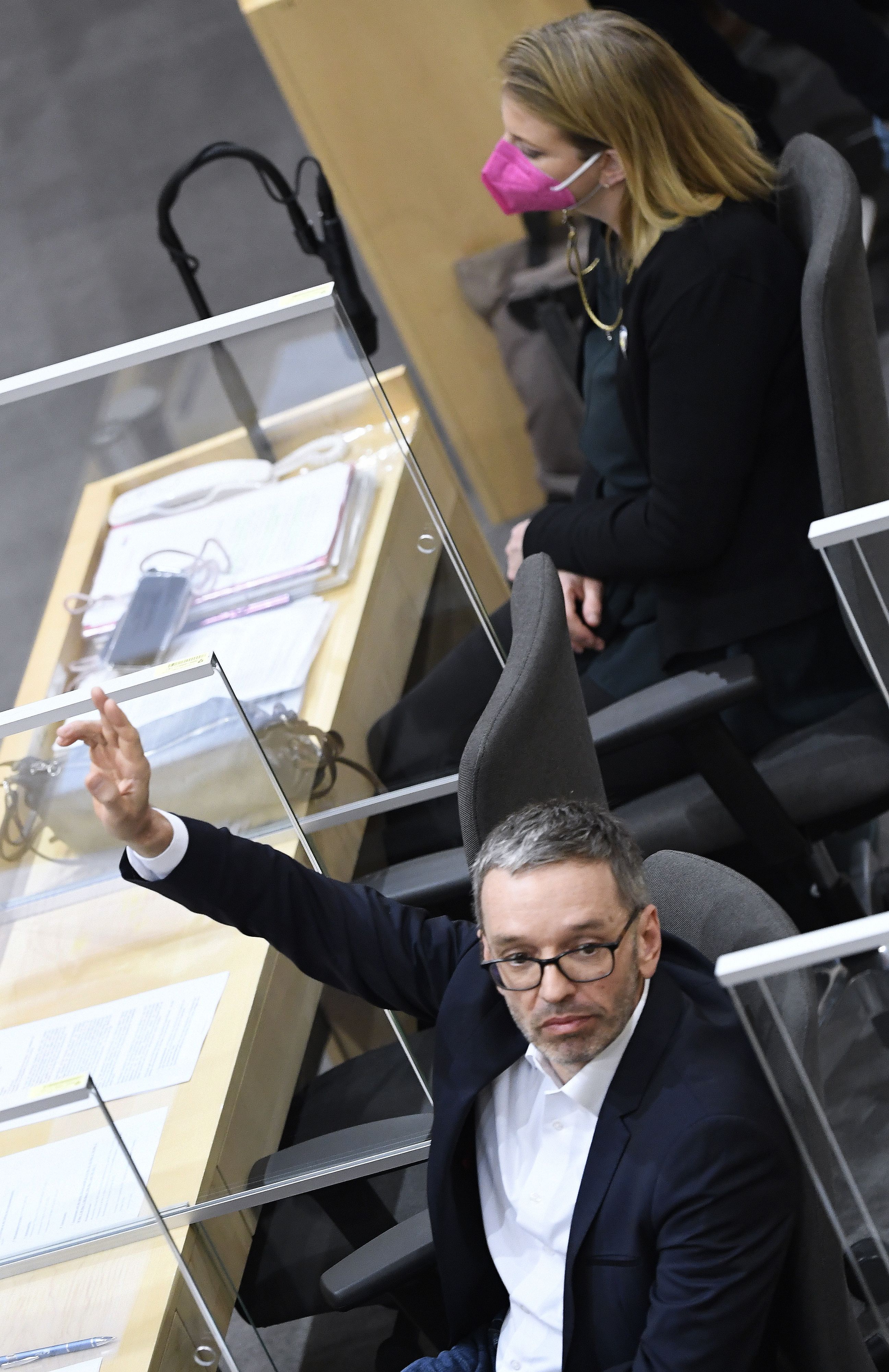 Tobte über die angedachte Maskenpflicht: FPÖ-Klubchef Herbert Kickl.