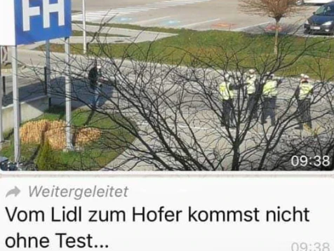 Warnhinweis für die Wieselburger.
