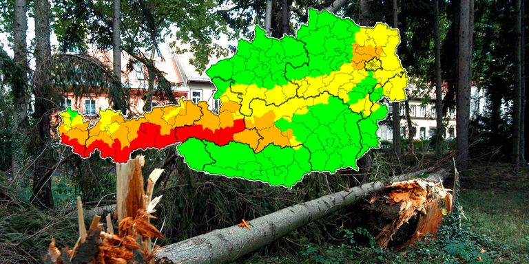 Warnstufe Rot im Westen Österreichs.