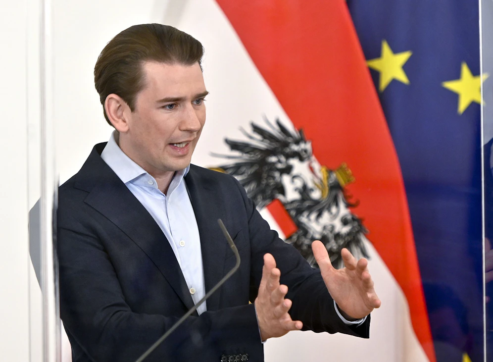 Bundeskanzler Sebastian Kurz (ÖVP) am Montag, 10. Mai, 2021, im Rahmen von Pressestatements zur aktuellen Corona-Situation.