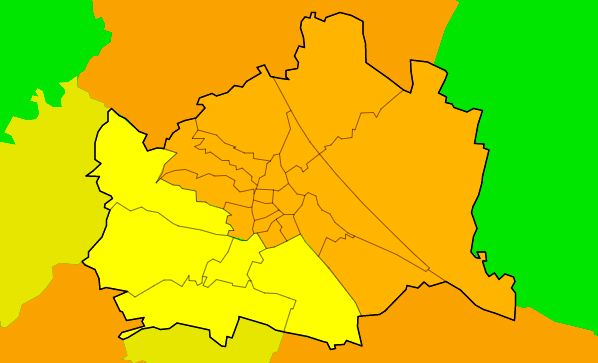 Aktuelle Unwetterwarnungen für Wien
