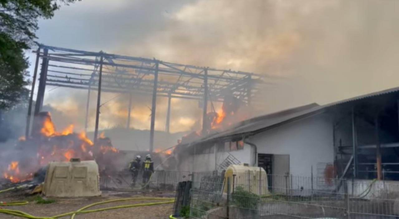 Heute.at - Bauernhof steht in Laab im Walde in Vollbrand