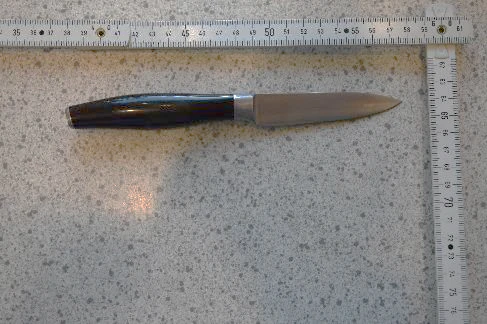Das Messer wurde von der Polizei sichergestellt.
