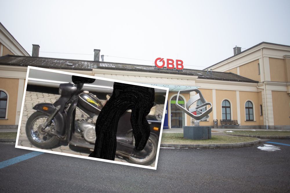 Die Puch wurde am Melker Bahnhof gestohlen.