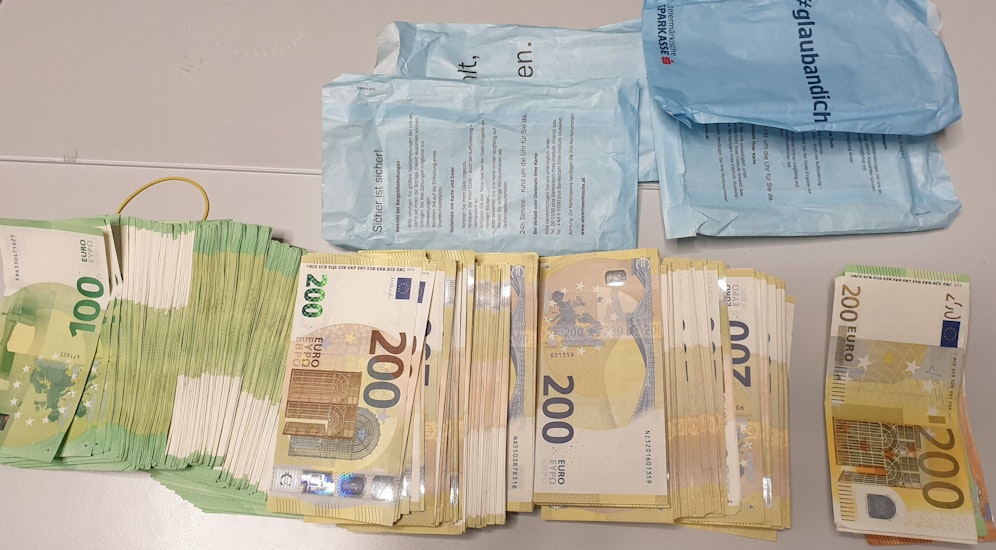 Das sichergestellte Bargeld