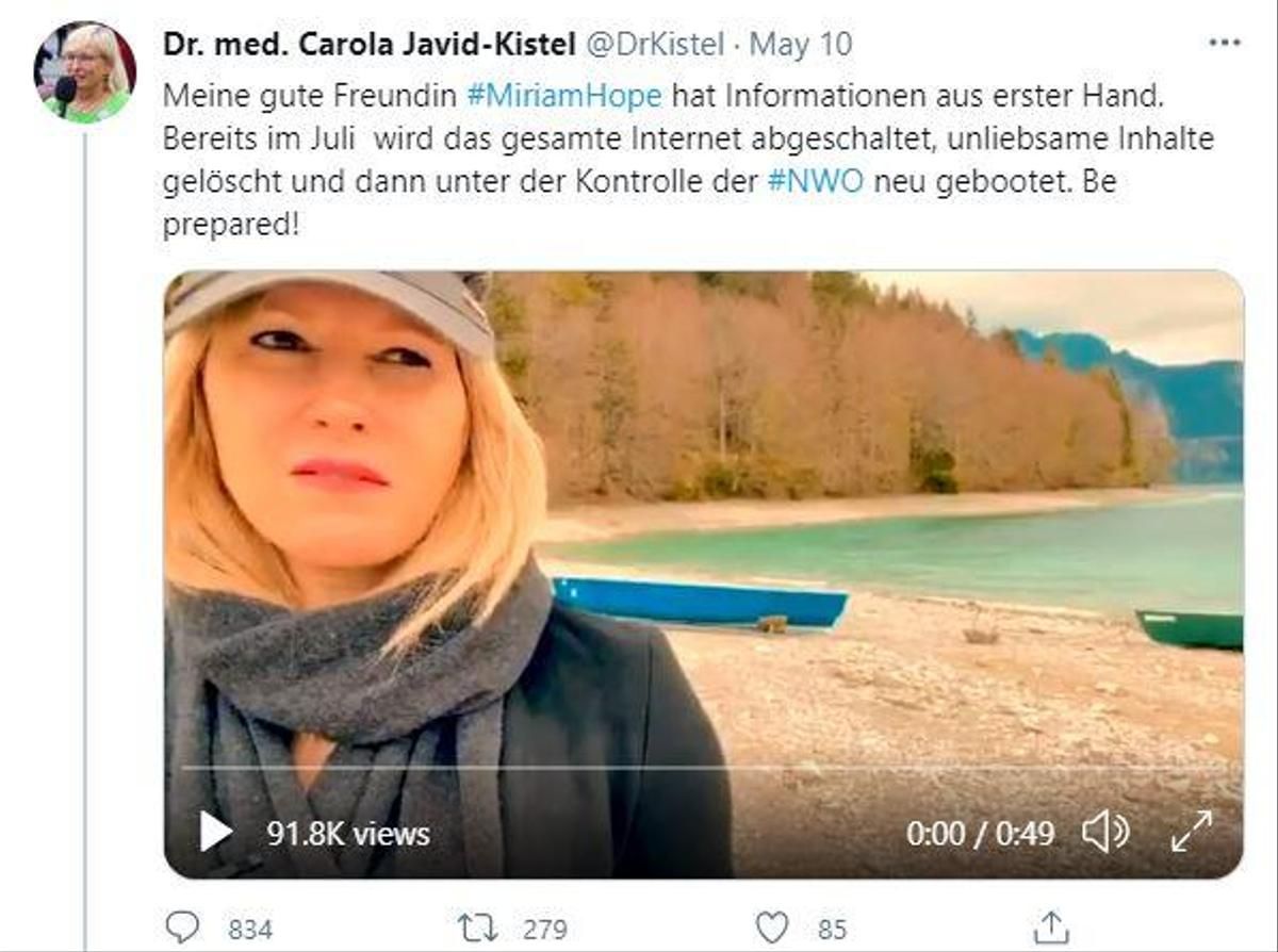 Das ist der Tweet, der die Internet-Abschaltung im Juli voraussagt. 
