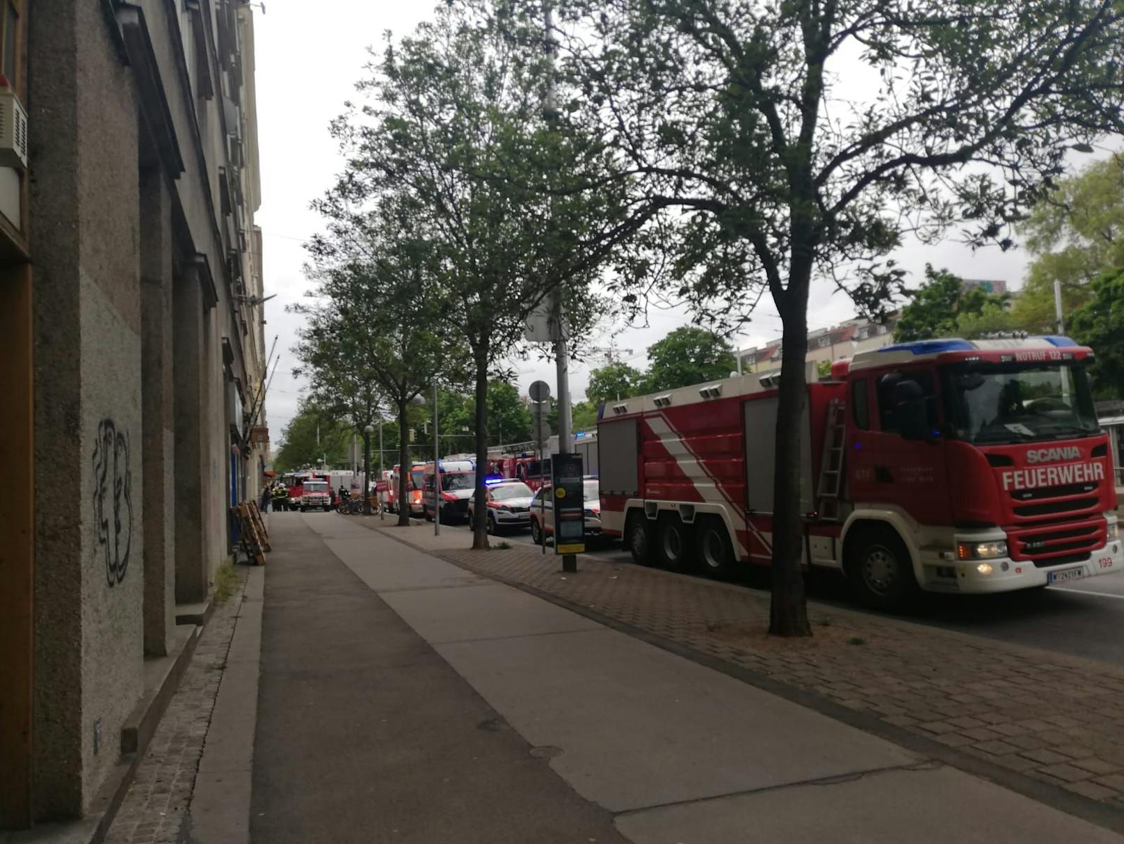 Feuerwehr-Einsatz beim Margareten Gürtel am Samstag in Wien