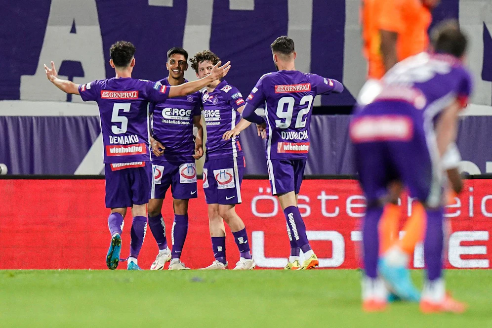 Die Austria braucht noch einen Sieg zum Play-off. 