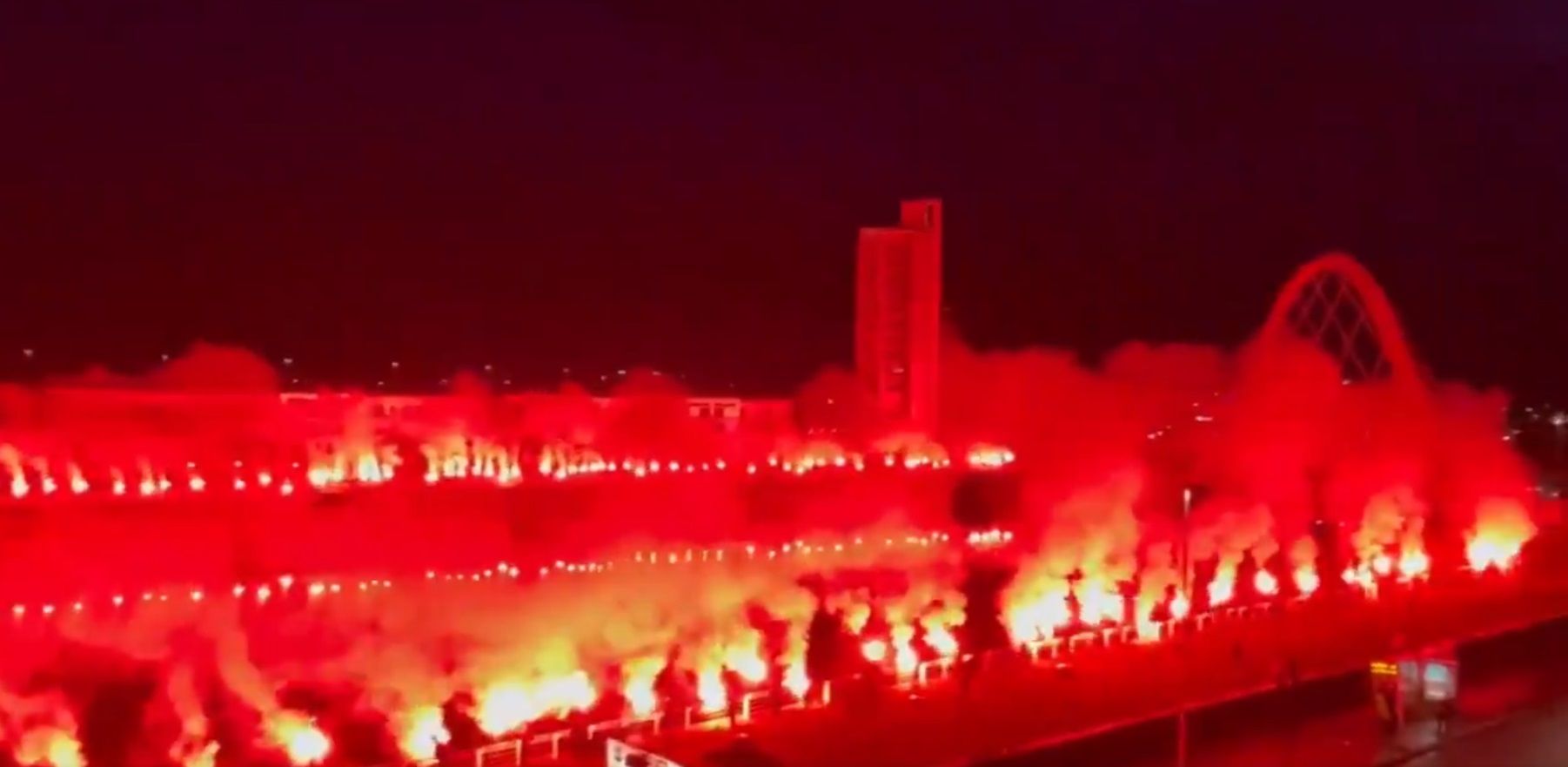 Die Rangers-Fans feiern den Meistertitel. 