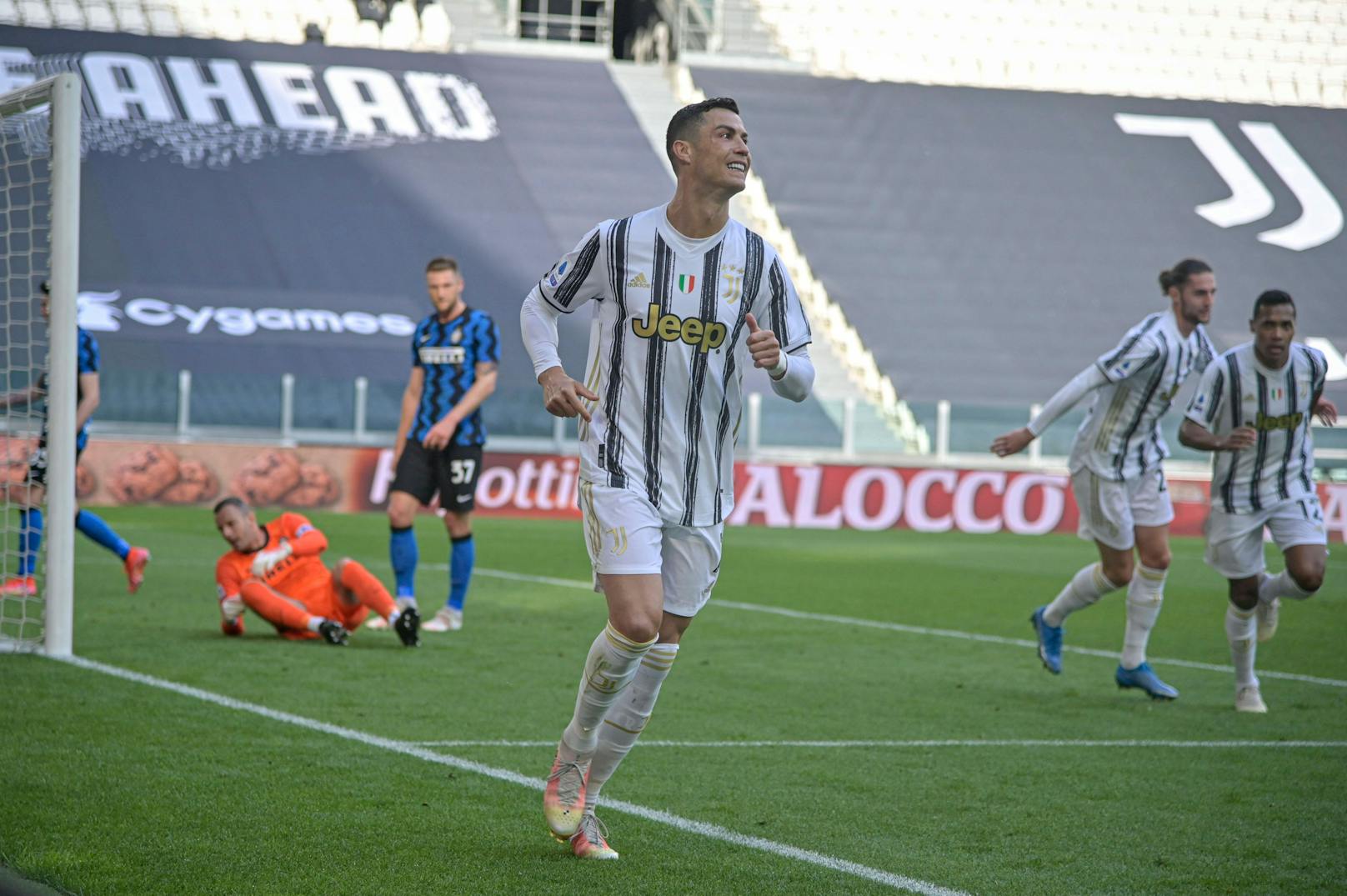 Cristiano Ronaldo jubelt sein 1:0 gegen Inter.