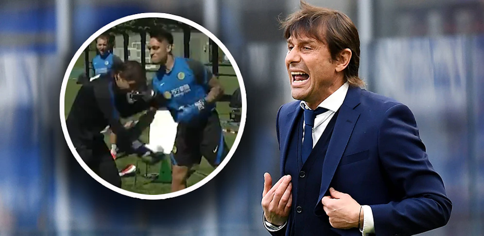 Antonio Conte duelliert sich mit Lautaro Martinez. 