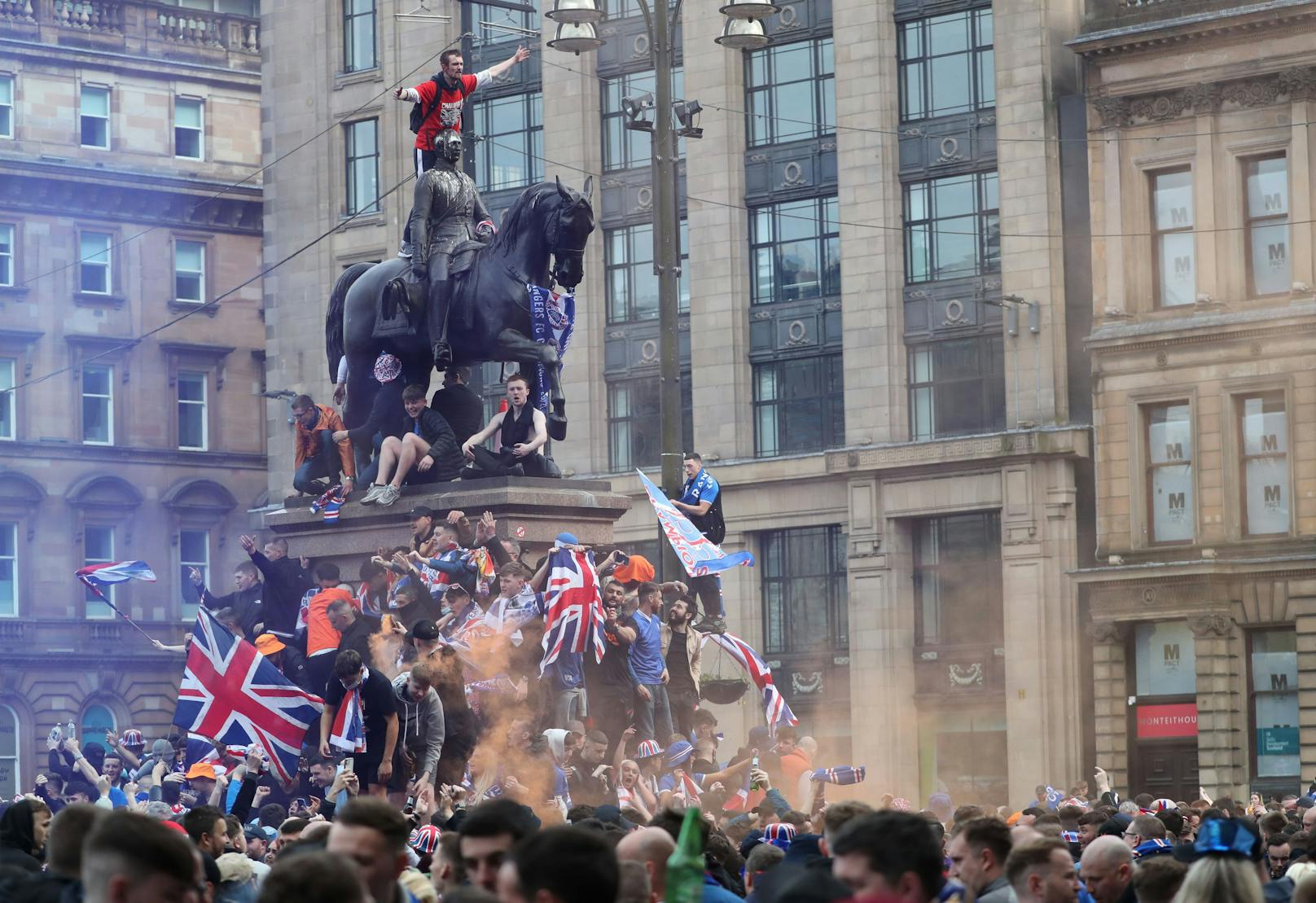 In Glasgow sorgten die Rangers-Fans für Randale