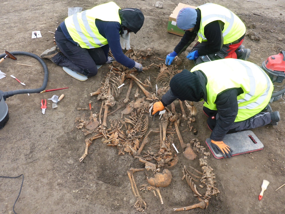 Die menschlichen Überreste von Soldaten aus der Schlacht von Aspern.