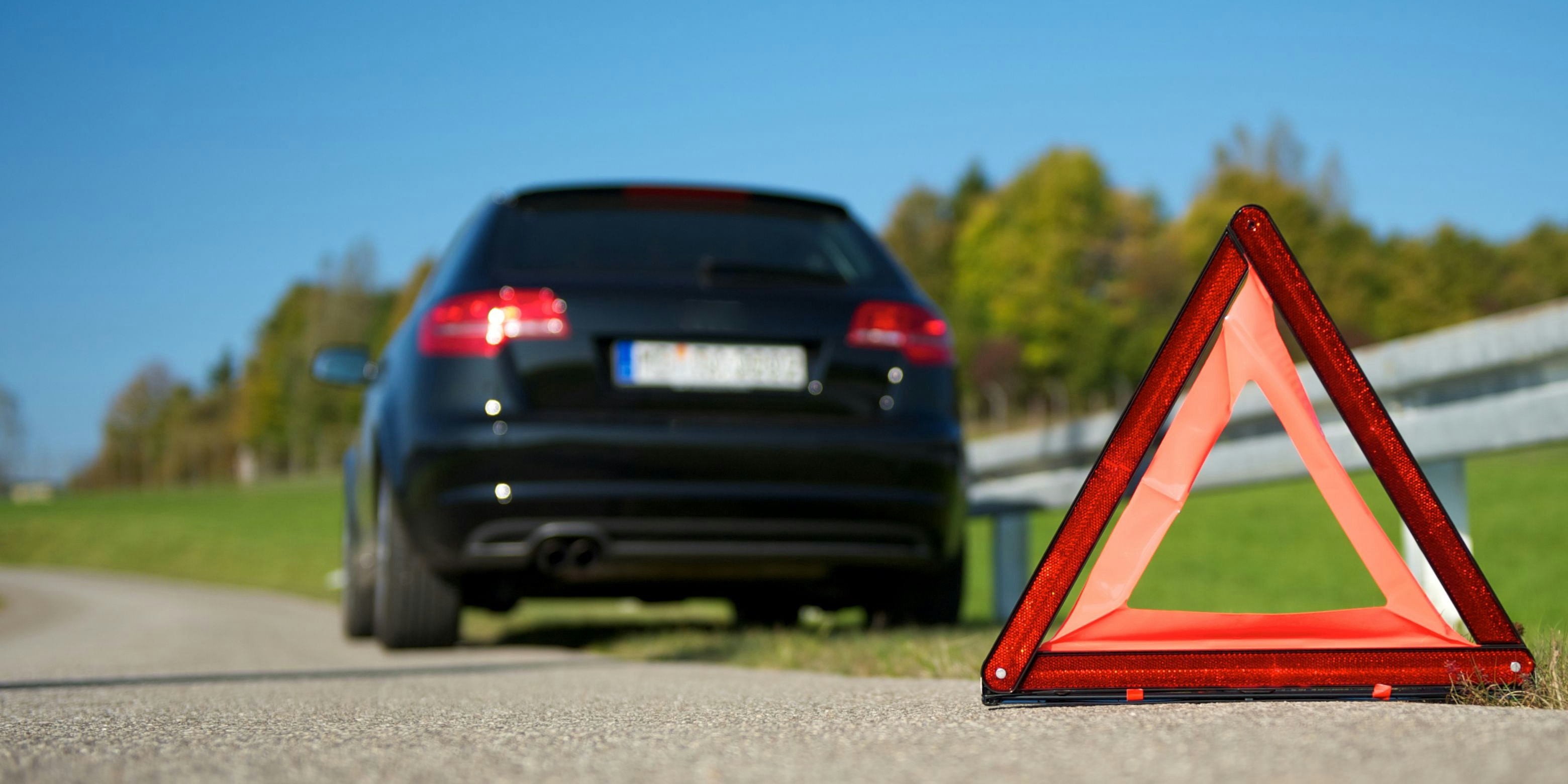 Autobahn, Warndreieck, Unfall