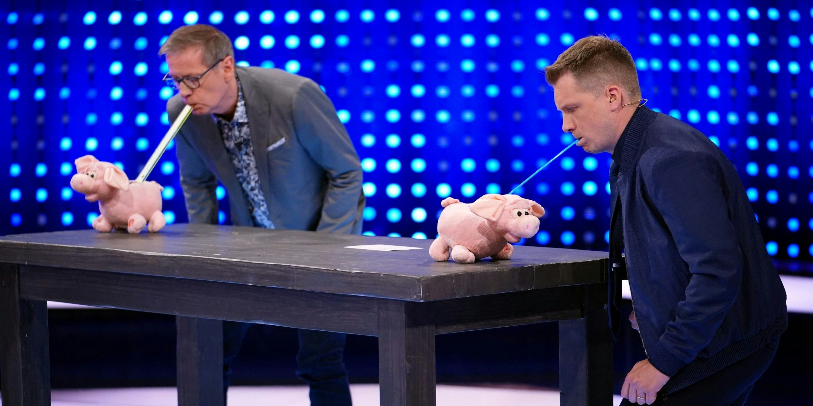 Günther Jauch mit Oli Pocher bei "5 gegen Jauch"