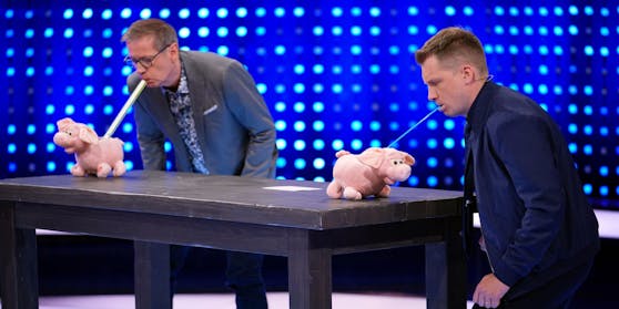 Günther Jauch mit Oli Pocher bei "5 gegen Jauch"