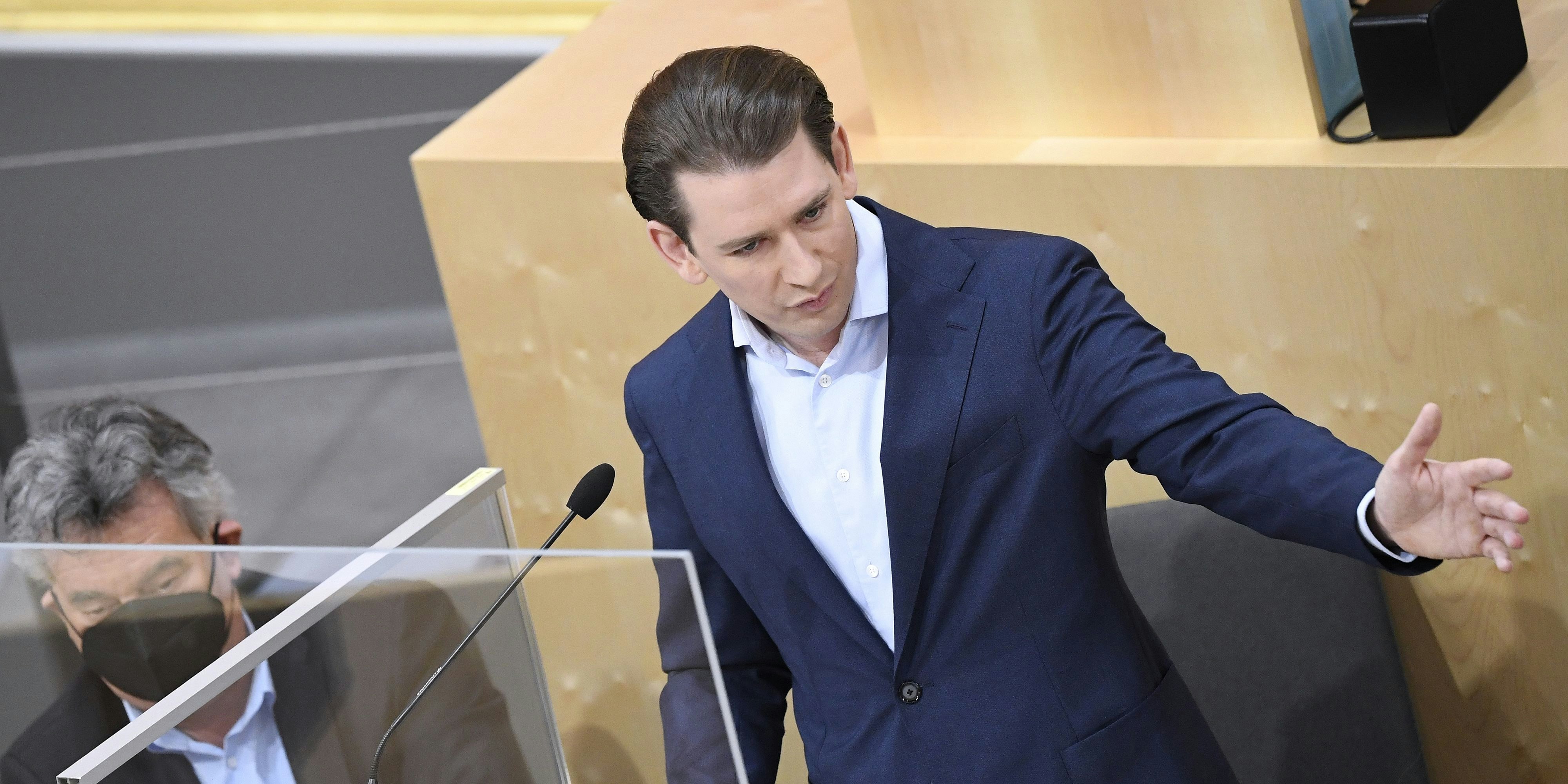 Sebastian Kurz am Montag im Nationalrat.