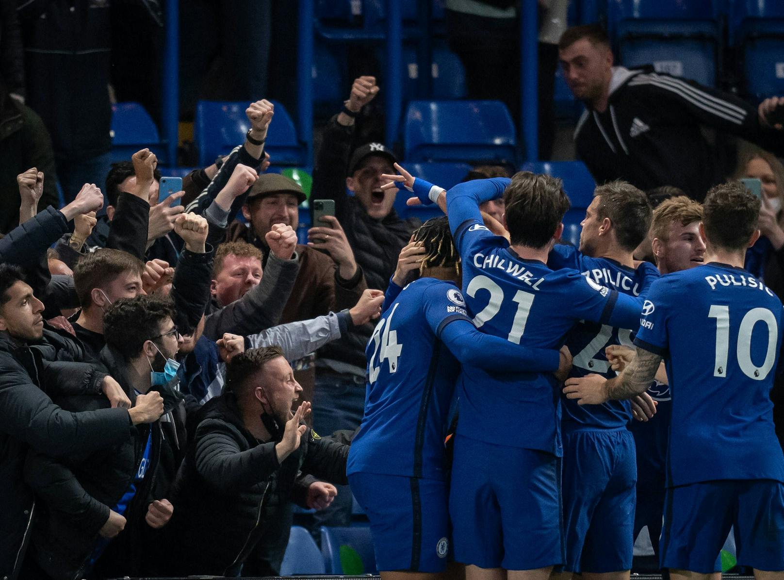 Chelsea jubelt über den Sieg gegen Leicester