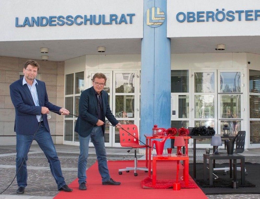 Gemeinsam mit Rudi Anschober (re.) prägte Gottfried Hirz die grüne Politik in Oberösterreich.